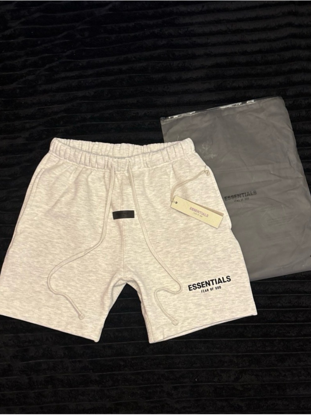 Fear of God ESSENTIALS Heather Light Gray Athletic Shorts